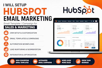 setup hubspot email marketing, email template, campaign for sales and marketing