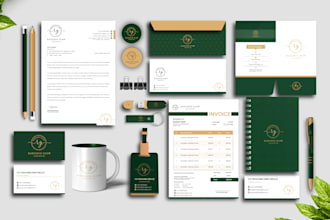 design logo business card letterhead invoice envelope folder stationery design