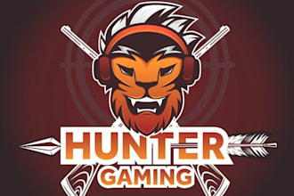 make fierce hunting mascot logo for your brand or team