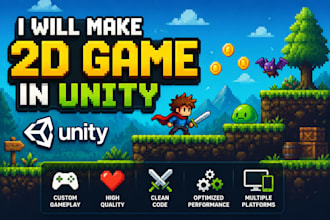 create a 2d game in unity