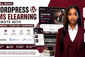 build wordpress lms elearning webstie with learndash tutor lms learnpress