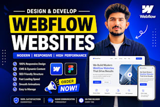 design a premium responsive webflow website