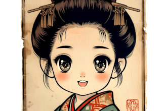 create cute anime sticker designs