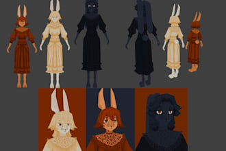 create low poly psx characters