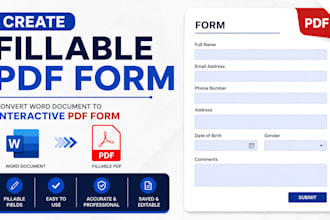 create fillable PDF form convert word document to interactive fillable PDF form