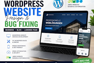 develop german wordpress business website blog landing page fix wordpress bugs