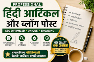 write SEO optimized hindi articles and blog posts