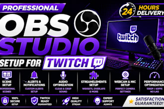 setup obs studio for twitch, kick, youtube with streamelements alerts and scenes
