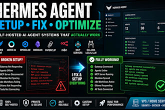 setup fix jarvis ai dashboard hermes openclaw obsidian paperclip mcp n8n ollama