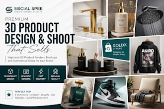 create stunning 3d product renders and realistic products