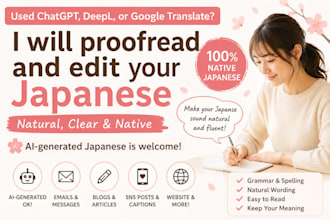 edit your japanese to sounds natural and native