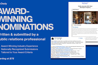 draft a standout award nomination for your brand