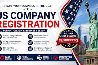 do US llc registration, company formation, ein and business setup