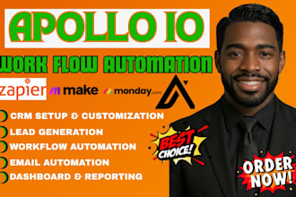 setup clay apollo io  hubspot CRM monday zoho zapier make workflow automation