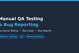 manually test your website or app and