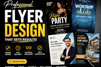 design modern event flyer, party flyer, club or church flyer design