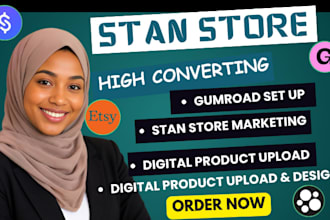 setup stan store, digital products, stan store marketing, gumroad promotion