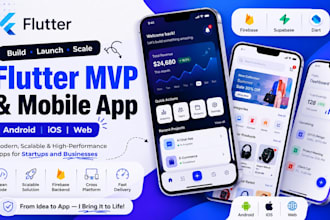 build flutter mvp flutter app flutter web app with firebase for startup business