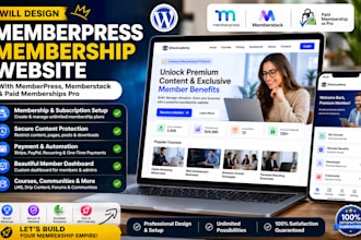 membership website design, using memberpress, memberstack, memberpro