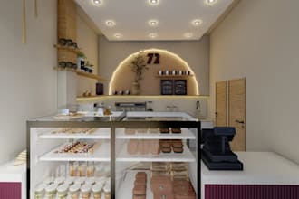 remotely commercial mall store, bakery display case,pastry showcase,cafe startup