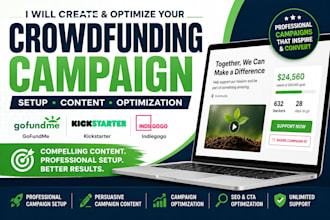 write, and optimize your crowdfunding campaign for success