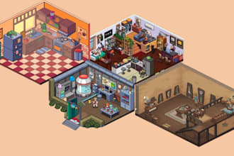isometric pixel game art retro pixel art 2d game asset pixel sprite background