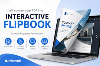 convert PDF into interactive flipbook, clickable PDF in flipsnack