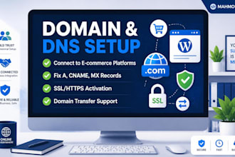 connect, transfer your domain and setup dns records
