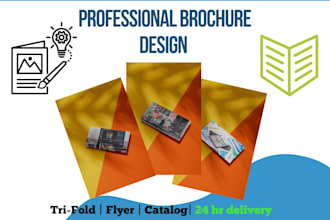 design professional brochures , flyers , catalog , and tri fold