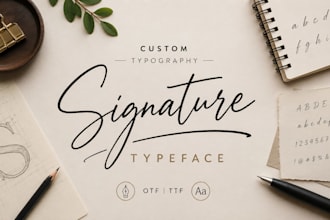 create custom font typography signature typeface for otf ttf font design fonts