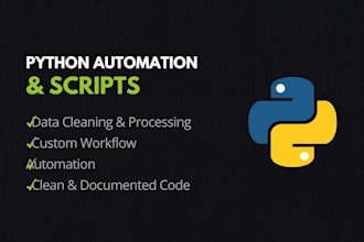 write custom python scripts for data cleaning and automation