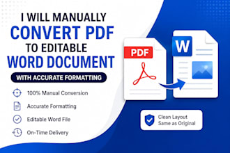 manually convert PDF to editable word document with accurate formatting