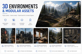 create unreal engine 3d environments and modular assets