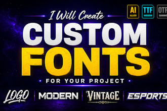 design unique custom font modern font design business logo
