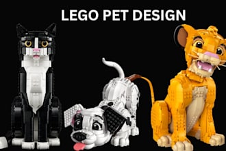 do custom lego pet design lego set with partlist and instruction