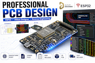 do pcb design, pcb reverse engineering circuit esp32 pcb design in altium design