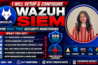 setup and configure wazuh siem for real time security monitoring