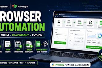 create selenium and playwright browser automation scripts