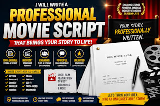 write your screenplay screen writing  film movie script film script and critique