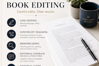professionally edit your manuscript with detailed feedback