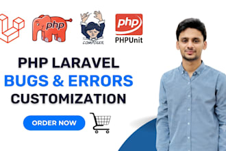 fix PHP laravel bugs errors and customize your existing website
