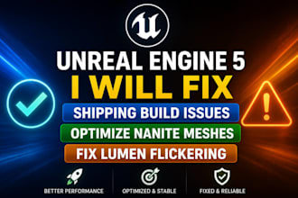 fix unreal engine shipping build, optimize nanite meshes and lumen flickering
