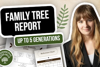 research your ancestry and build a custom family tree report