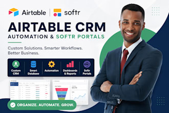 setup airtable, airtable crm, airtable automation, airtable database, softr