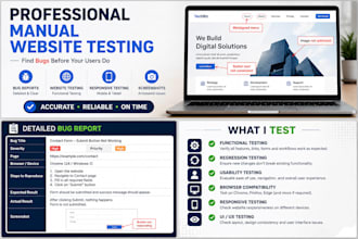 manually test your website and report bugs
