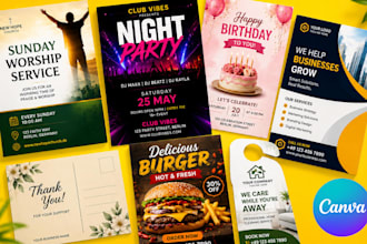 design german business, birthday event club flyer church poster flyer post card