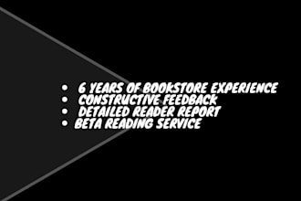 professionally beta read your manuscript
