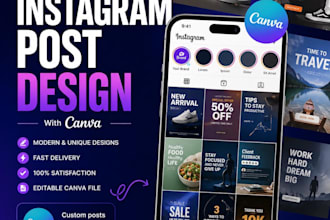 design professional canva instagram posts for your business