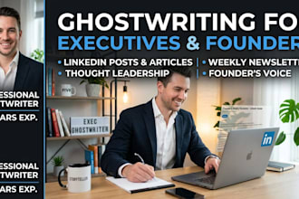 ghostwrite linkedin posts and newsletters for founders