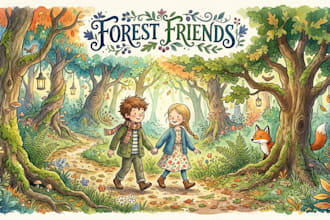 water color children illustration water color children